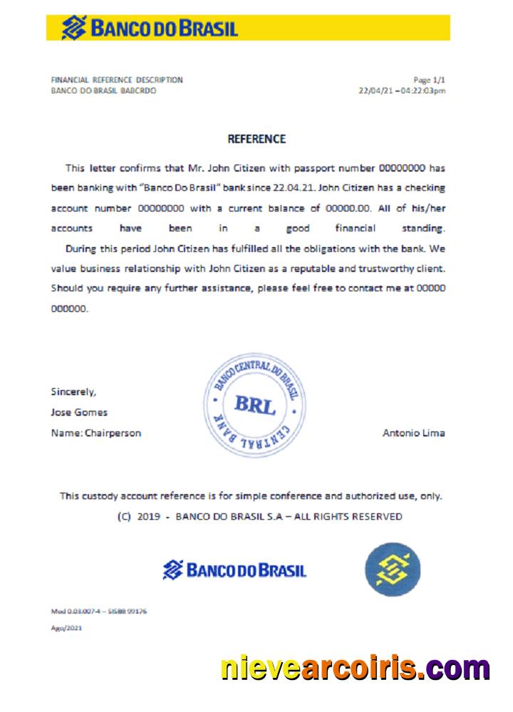 Brazil Banco do Brasil reference